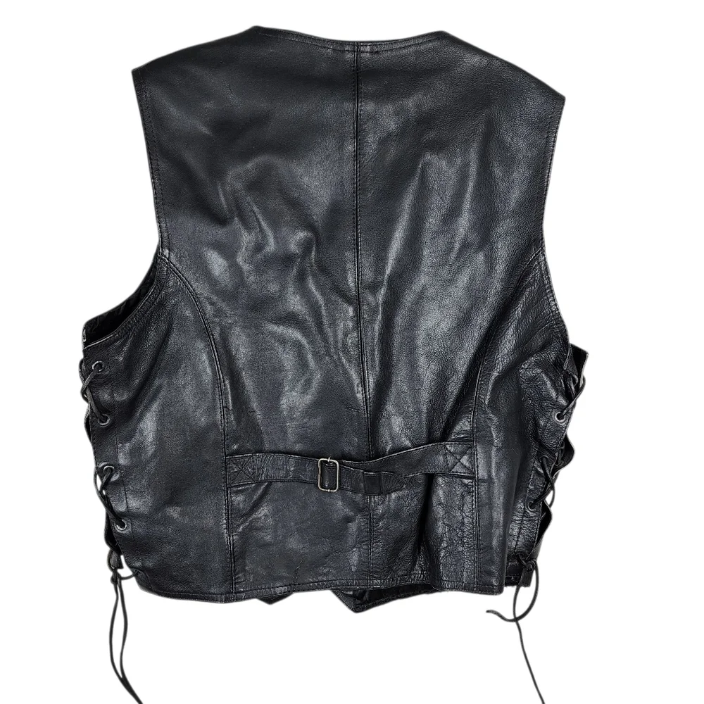LONDON STUDDED MOTORCYCLE VEST